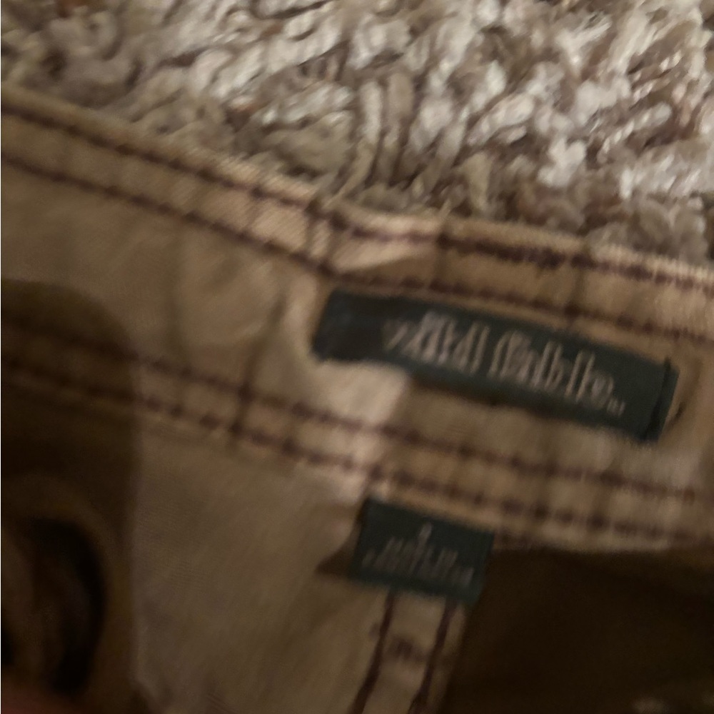 Women Tan Work Pants - Drawstring Utility Style - Picture 2 of 2